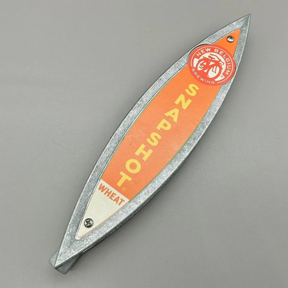 New Belgium Snapshot Wheat Beer Tap Handle Metal Orange Bar Advertising